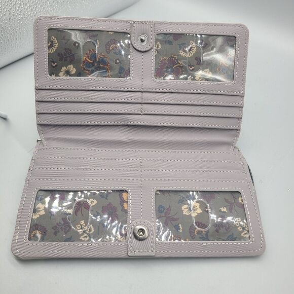 Lug Surrey Satin Luxe Vegan 7.75" x 4.25" x 1.75" RFID Wallet pebble color NWOT - Picture 7 of 8